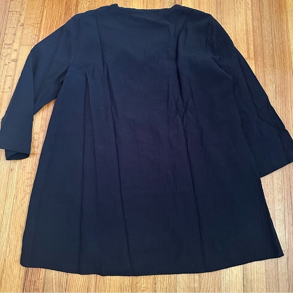 Orvis Ladies' ¾ Sleeve Split Neck Top, Large , Black( BoxT ) - Picture 4 of 10